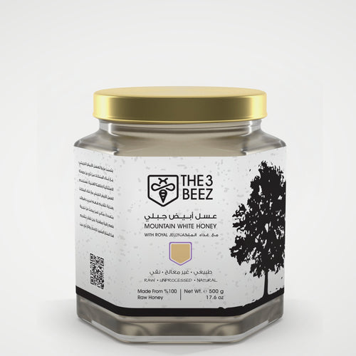 White Mountain Honey with Royal Jelly - 500 g - The3Beez