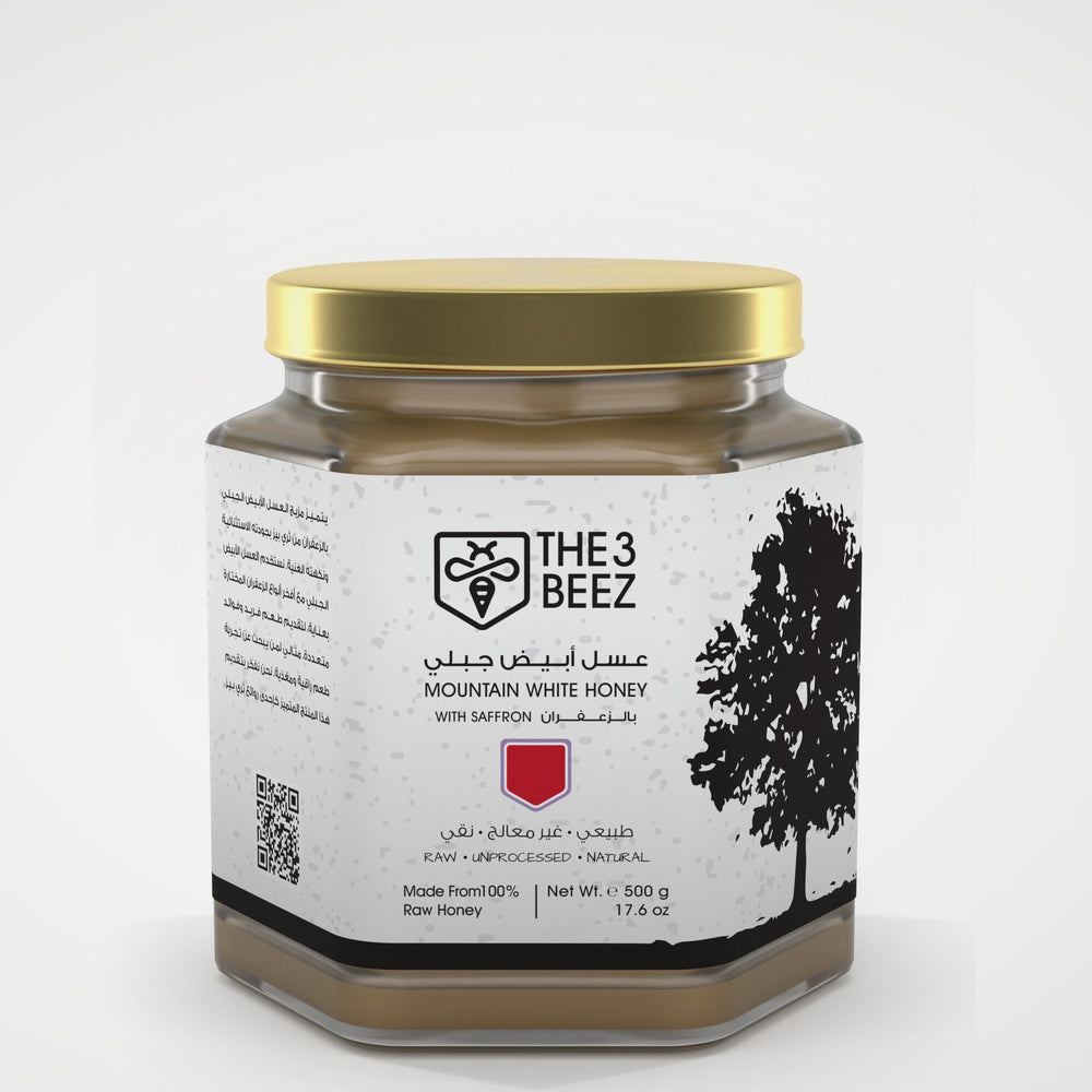 White Mountain Honey with Saffron - 500 g - The3Beez