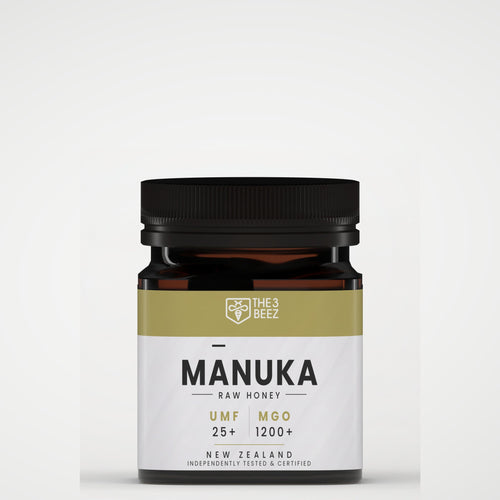 Certified Manuka Honey - UMF +25 - MGO +1200 - 250 g - The3Beez